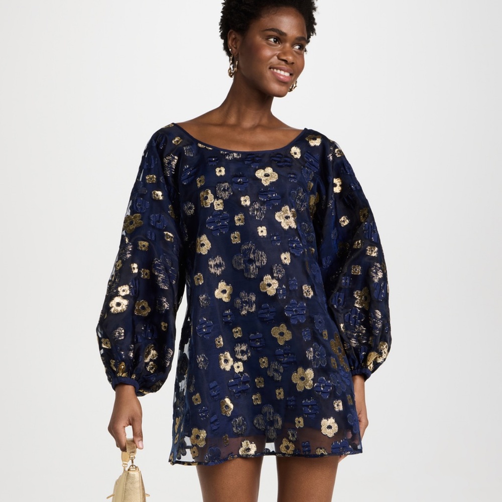 Arianne Elmy Midnight blue organza “Good Luck” dress